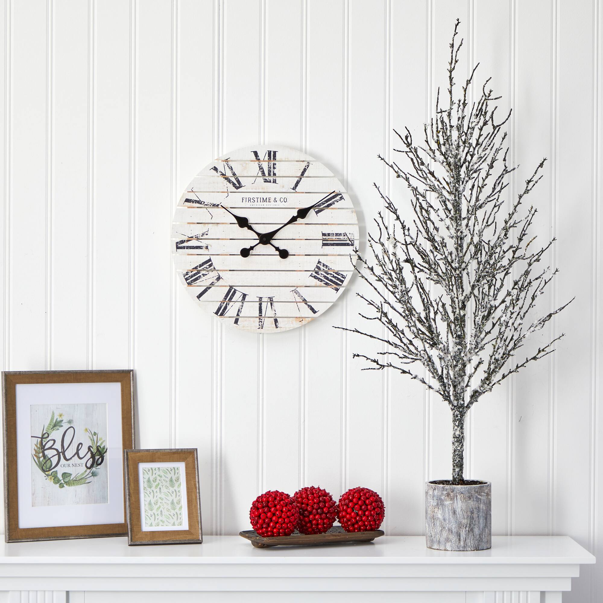 4ft. Unlit Snowed Twig Artificial Christmas Tree in Decorative Planter